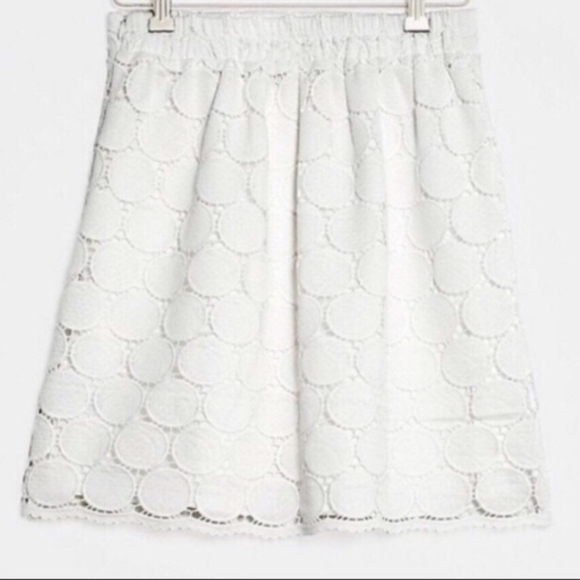 Daniel Rainn for Anthropologie circle lace skirt white M NWT - Picture 2 of 7